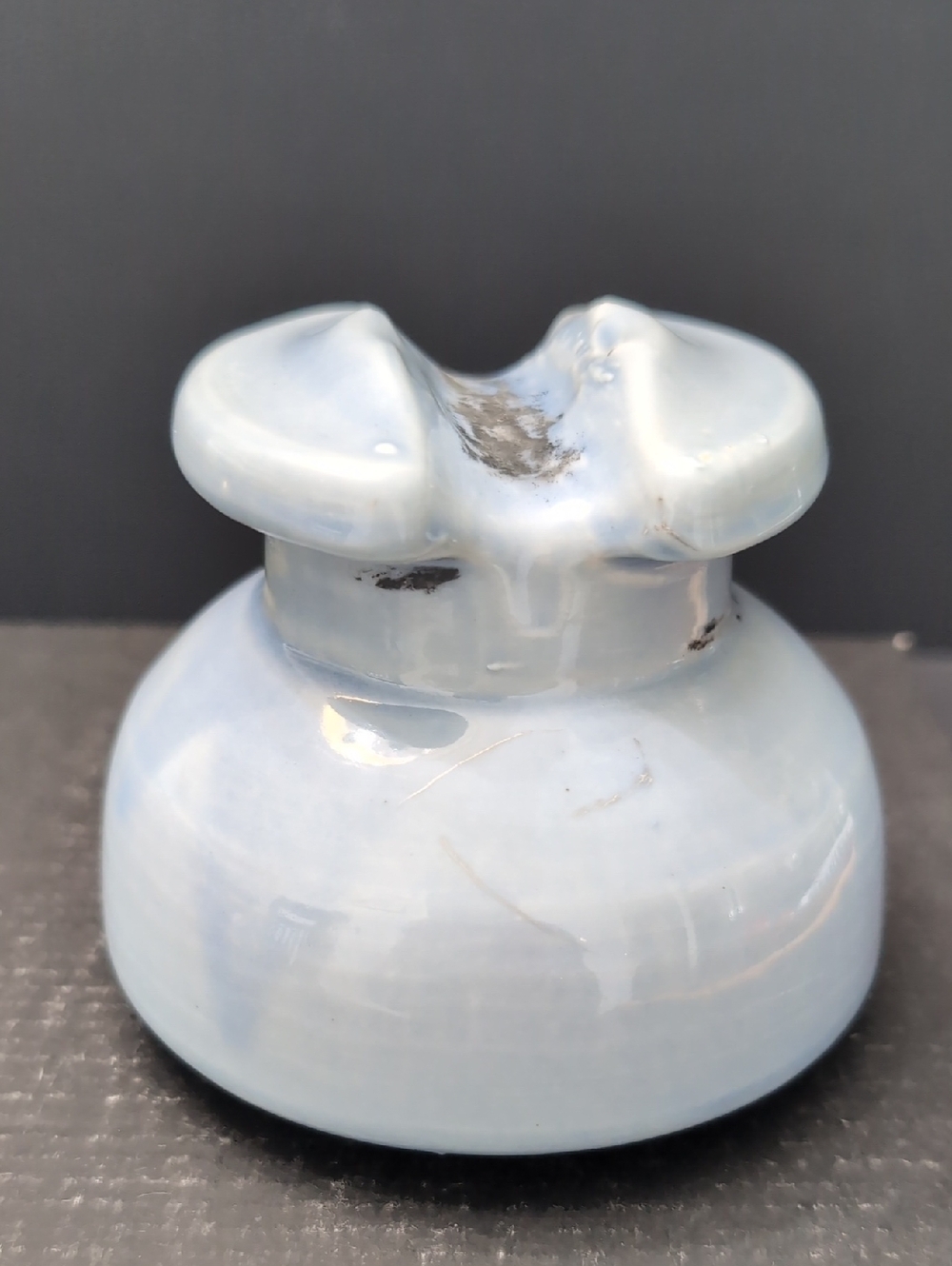 VGT, Porcelain Light Blue Electrical Insulator.